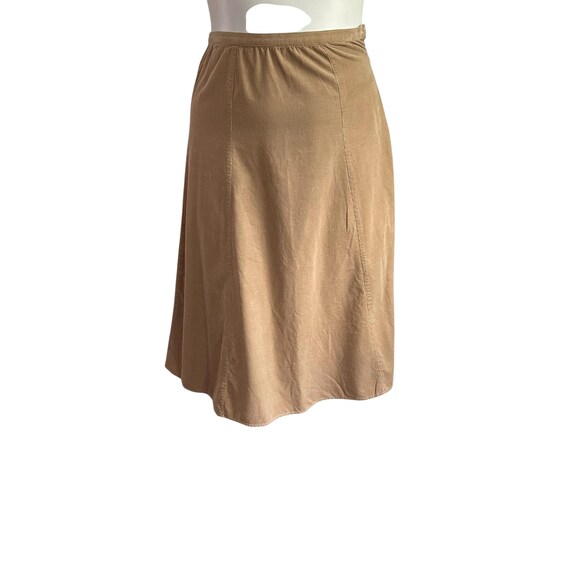 Vintage Tan Corduroy Skirt: Straight, 90s Y2K, Size 10