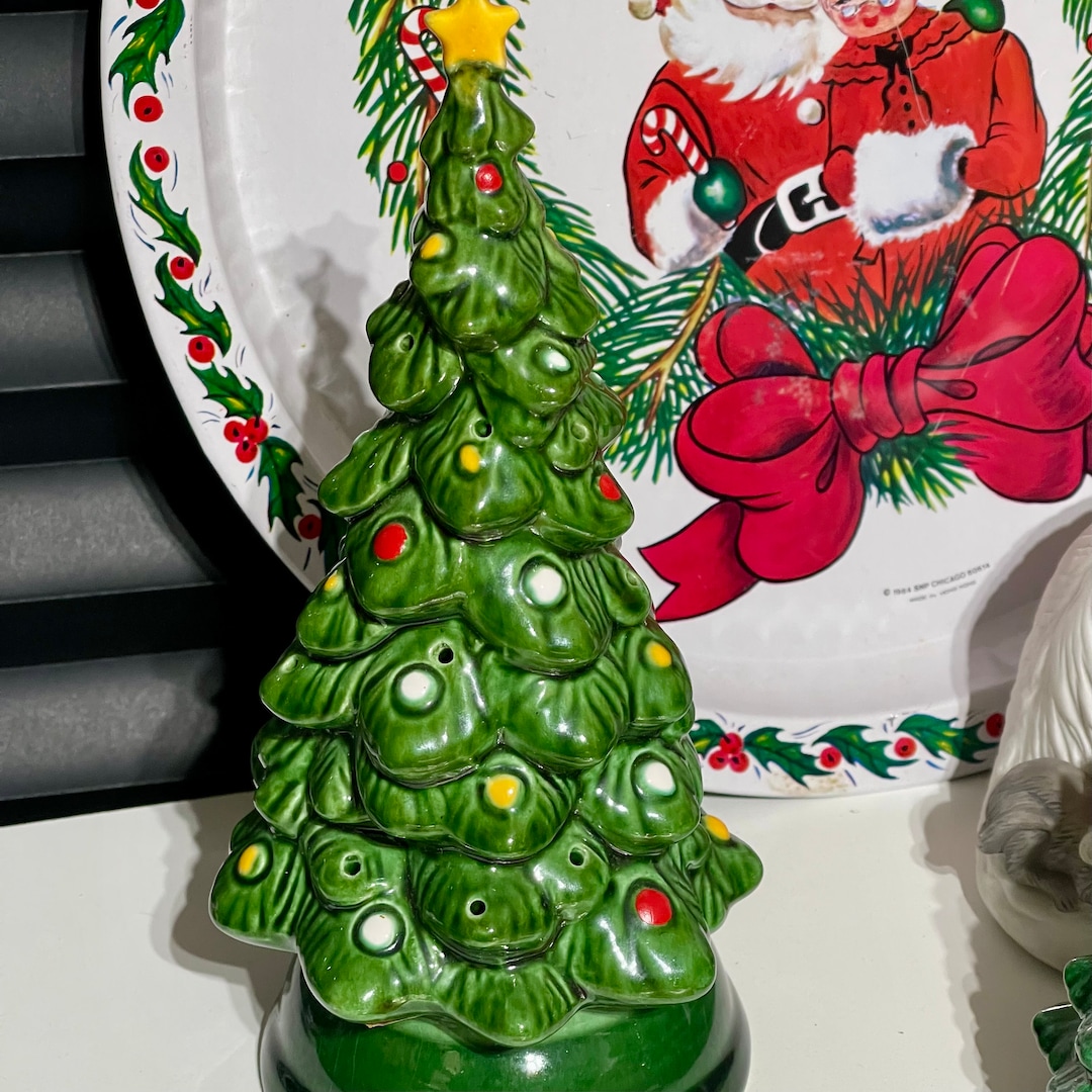 Vintage AVON Ceramic Christmas Tree Candle Holder Etsy