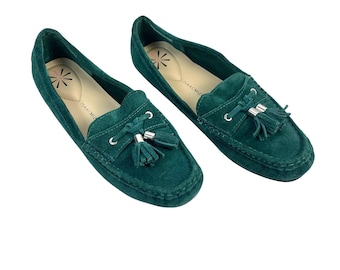Mocasines vintage Isaac Mizrahi Whimsy verdes: Talla 8.5