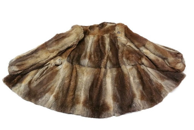 50s vintage luxurious sheared mink fur swing dress coat jacket