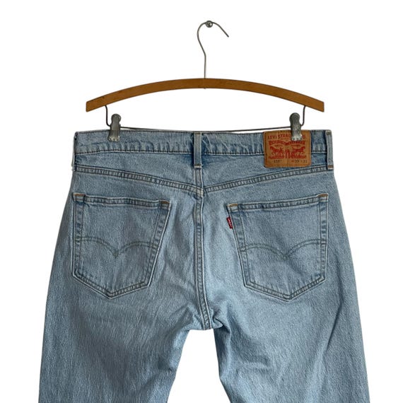 Vintage Levi's 559 Brown Tab Faded Baby Blue Straight Cut Jeans. Light Blue Skinny Denim Pants. Button Fly. Straight Leg. 80s. 90s. Y2K.