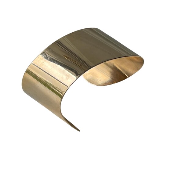 Vintage Coventry Goldtone Asymmetrical Bangle. Signed Goldtone Wrap Bracelet. Sarah Coventry. Wide Cuff. Party. Night Club. Mod. 70s. 80s.