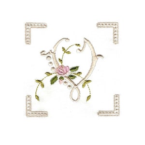 Diseños individuales de bordado de máquinas MONOGRAMMES DE FLEURS