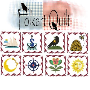 FOLK ART QUILT Machine embroidery designs
