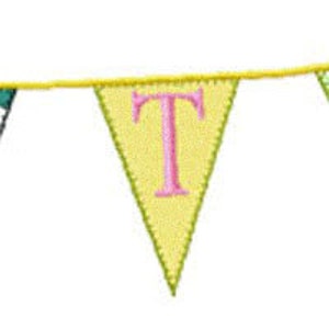 BUNTING FONT Machine embroidery Designs image 1