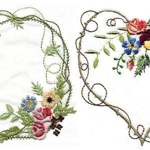 WATERCOLOUR WREATHS 4&quot; Machine embroidery Designs