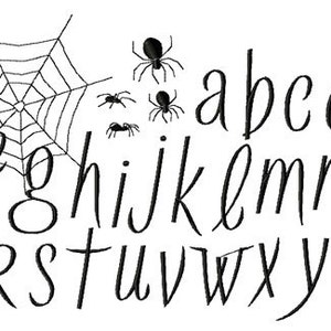 Spidery Cursive Writing SPIDER FONT. for the 4x4 Hoop Machine Embroidery Designs - Etsy