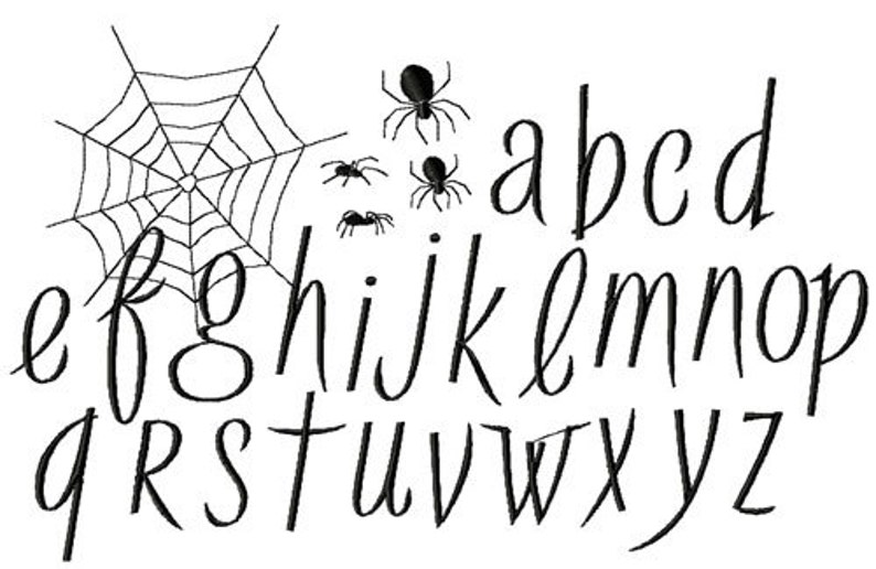 SPIDER FONT. with SVG For the 4x4 hoop Machine Embroidery Designs image 2