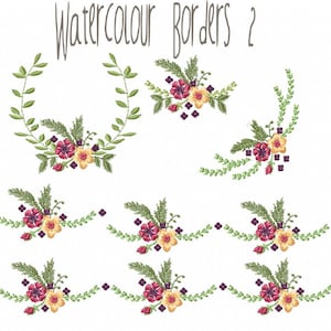 WATERCOLOUR BORDERS 3 Machine embroidery Designs