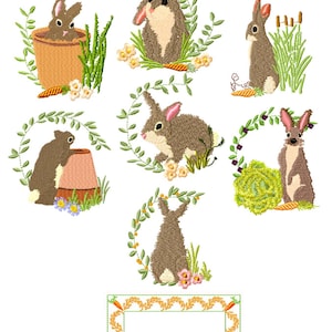 BUNNY QUILT Diseños de bordados a máquina
