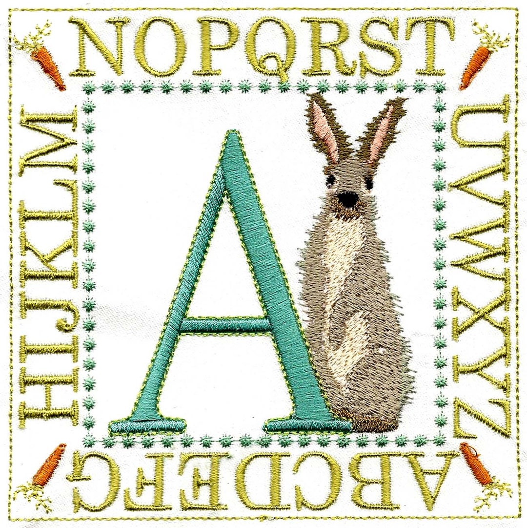 BUNNY ALPHABET LETTERS Machine Embroidery Designs - Etsy