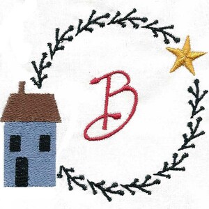 FOLK ART MONOGRAMS  3 Machine embroidery Designs