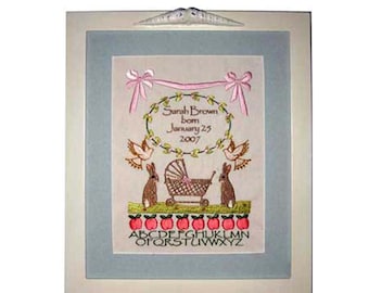 BIRTH SAMPLER 2  Machine embroidery Design