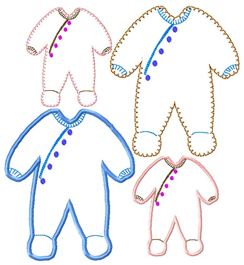 BABY PJ BUNTING Machine Embroidery Designs - Etsy