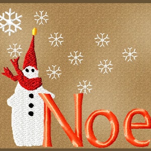 SNOWMAN FONT /Alphabet.  Machine embroidery designs