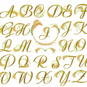 WHEAT FONT/MONOGRAMS  Machine Embroidery Designs