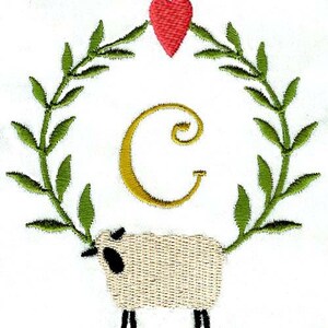 FOLK ART MONOGRAMS  2 Machine embroidery Designs