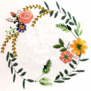 WATERCOLOUR WREATHS 5&quot; Machine embroidery Designs