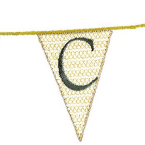 BUNTING FONT Machine embroidery Designs image 2