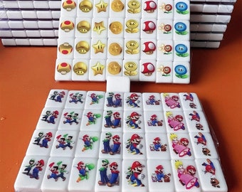 XL Seaside Escape Tiles Game: Handmade Mahjong Set