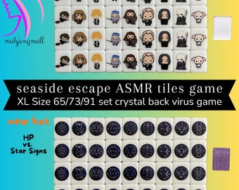XL Seaside Escape Mahjong Tile Game: Custom Handmade Party Puzzle Gifts
