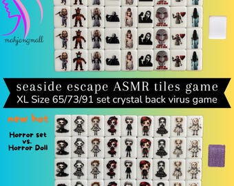 シーサイドエスケープ麻雀タイルゲーム - カスタムXLタイル、家族向けパーティーパズルゲームギフト