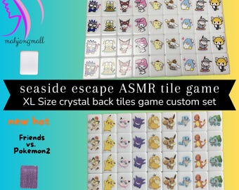 Juego de Mahjong Seaside Escape - Azulejo ASMR XL hecho a mano para IG, regalo familiar