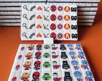 XL Superhero Tile Game: 65 Shiny Tiles, Funny Party Game