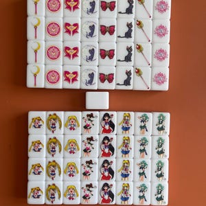 Juego de Mahjong XL hecho a mano: Escapada a la costa, fiesta viral de TikTok (65 fichas brillantes)