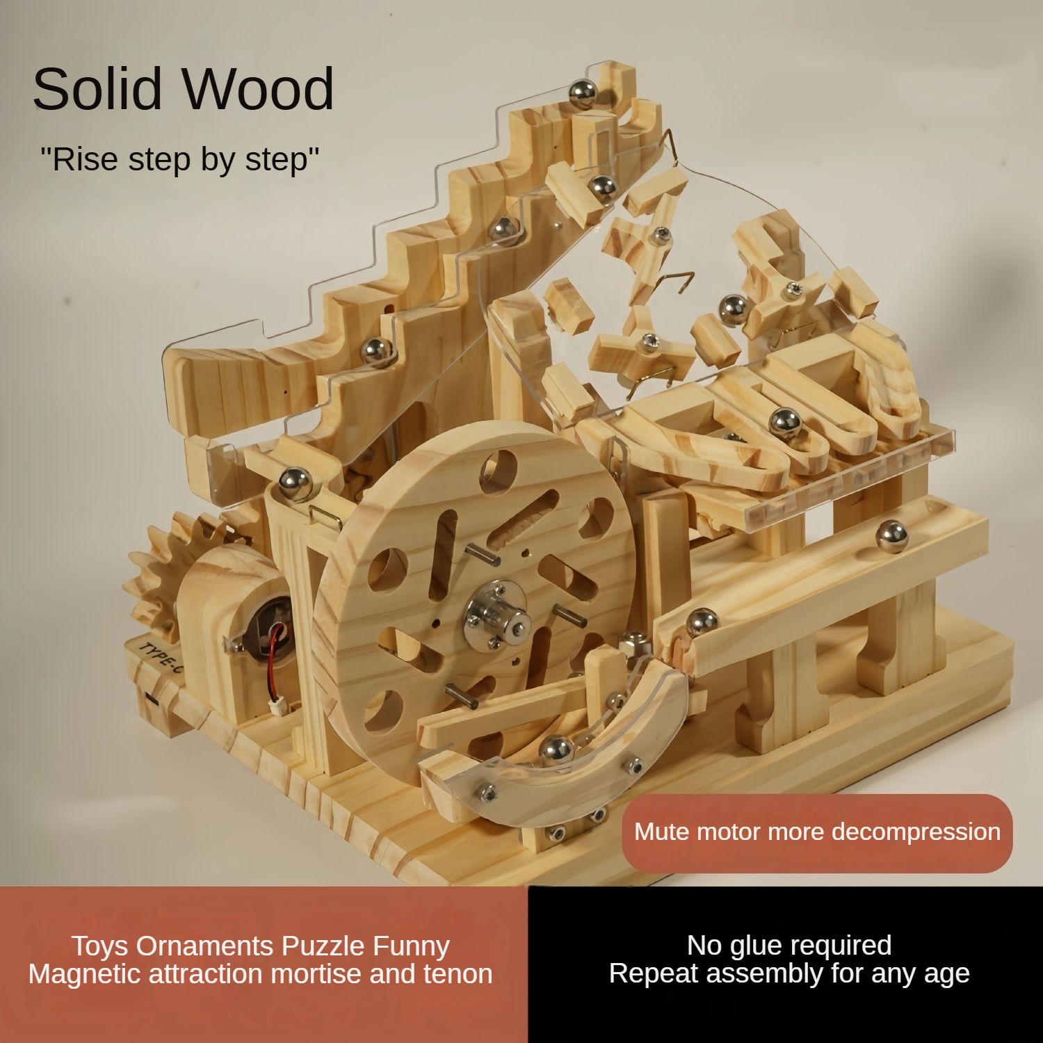 Electric Wood Marble Run Puzzle Kit: Reusable DIY Brain Teaser - Etsy