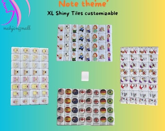 Seaside Escape Mahjong Tile Game: XL Shiny Tiles, Customized Set