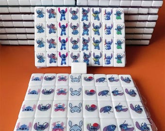 Seaside Escape Tiles Game - XL Handmade Crystal Tile, IG Family Party Puzzle Game Gift