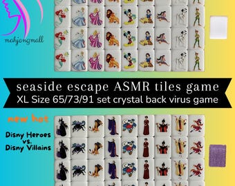 XL Seaside Escape Mahjong Tiles Game: Custom ASMR Push Tiles Set