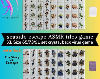 Seaside Escape Mahjong Tile Game: XL Custom Handmade Set Gifts