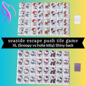 XL 65 光沢のある海辺の脱出タイルゲーム 手作りセット、tik ins 人気のパーティーゲーム 友達と子供と楽しい時間 2人用