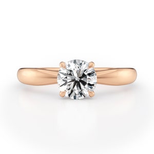 High Quality Rose Gold Solitaire Lab-Diamond Engagement Ring