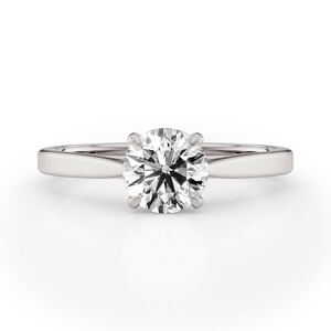 High Quality Platinum Solitaire Lab-Diamond Engagement Ring