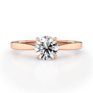 High Quality Rose Gold Solitaire Lab-Diamond Engagement Ring