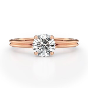 High Quality Rose Gold Solitaire Lab-Diamond Engagement Ring