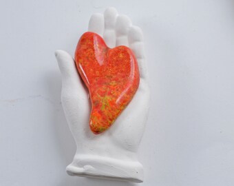 All Occasion Gift Ceramic Hand and heart wall Decor, My Heart is in your Hand Ceramic Wall art