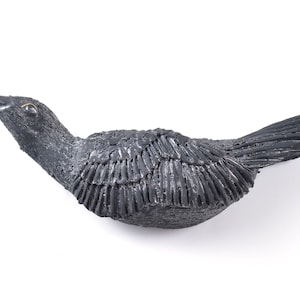 Bird Art sculpture Black Bird Ceramic Raven Wall decor, Crow ceramic wall sculpture, crow wall sculpture, gift for bird lover, bird pottery