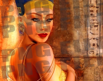Queen Nefertiti Shirt Design: Easy-to-Use PNG File