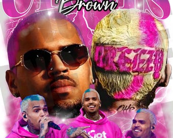 Chris Brown Pink Shirt Design (PNG)