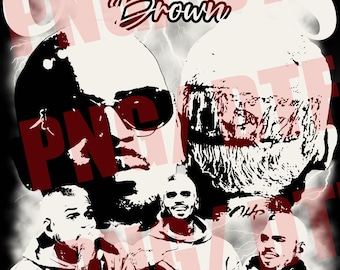 Vintage Chris Brown Shirt: All White Design (PNG File)