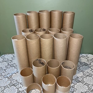 Cardboard Rolls Heavy Duty 21 MIXED SIZES from 15 1/4&quot; High down to 1 3/4&quot; by 3 3/16&quot; Wide Cardboard Tube FREE Shipping