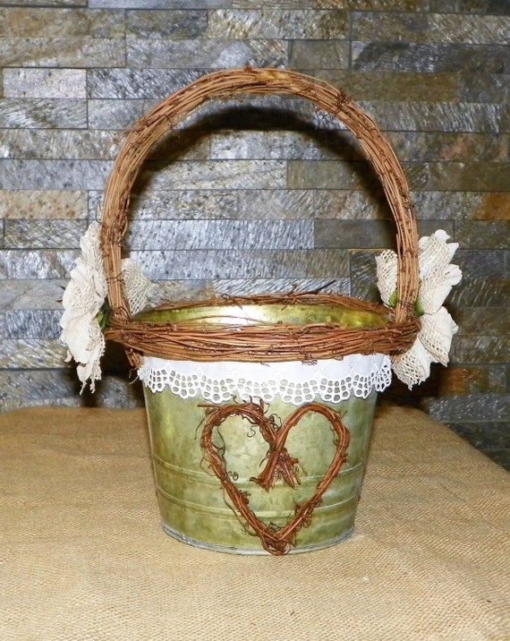 metal flower girl basket
