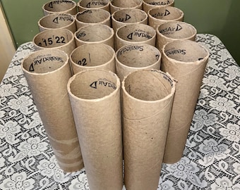 Cardboard Rolls Heavy Duty 12" High by by 3 3/16" Wide Cardboard Tube, YOUR Choice of Quantity with FREE SHIPPING