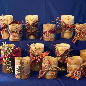 LED Candle 4&quot; or 6&quot; Pillar Timer Candle, Flameless Flickering Country Candles, FREE SHIPPING