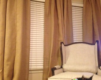 Burlap Sheers French Door Drapes Burlap Curtains French Etsy