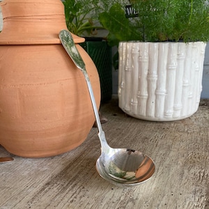 Silver Plate Ladle Bailey Banks Biddle Ladle - Silver Soup Ladle - Silver Serving Spoon -  French Country - misshettie